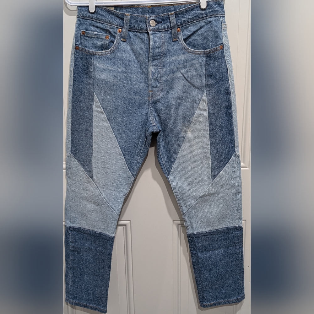 Levi's Women's Blue Patchwork Skinny Jeans 28